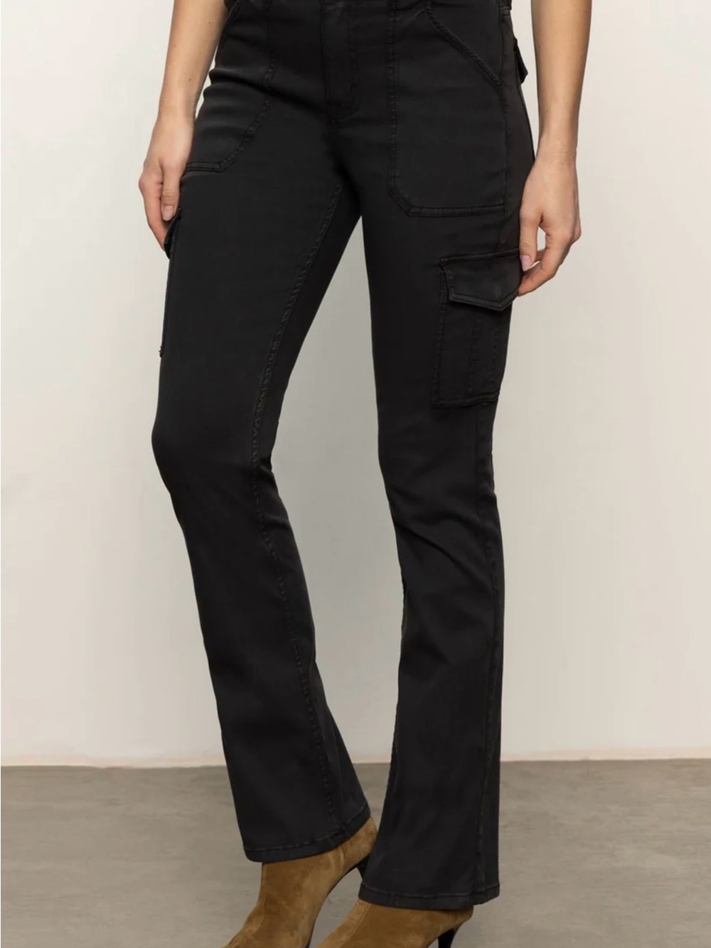 Sanctuary Women's Dark Gray Cargo Boot Cut Pants Size 27